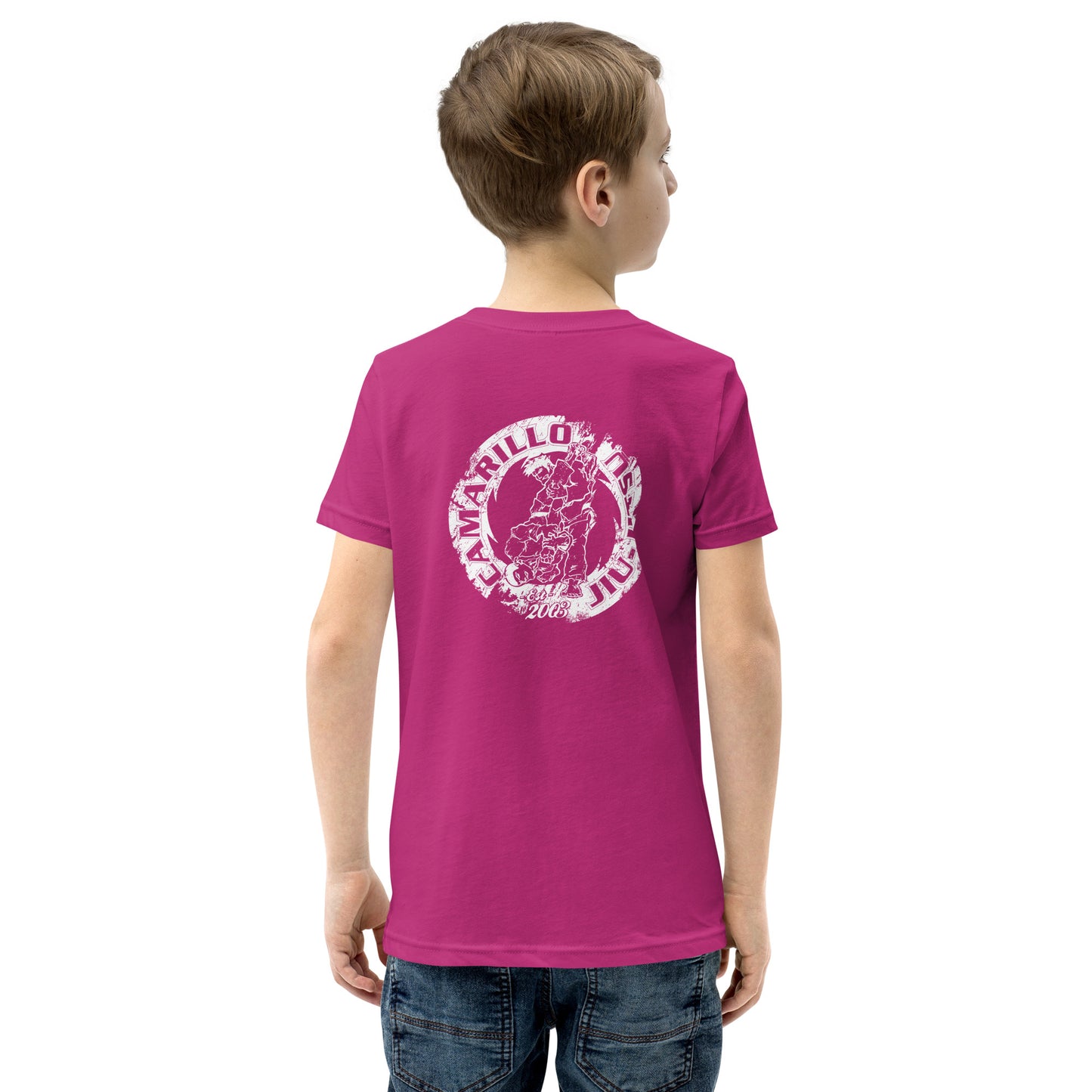 White CJJ Logo - Youth Short Sleeve T-Shirt