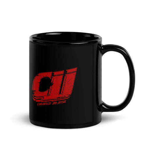 CJJ Black Glossy Mug