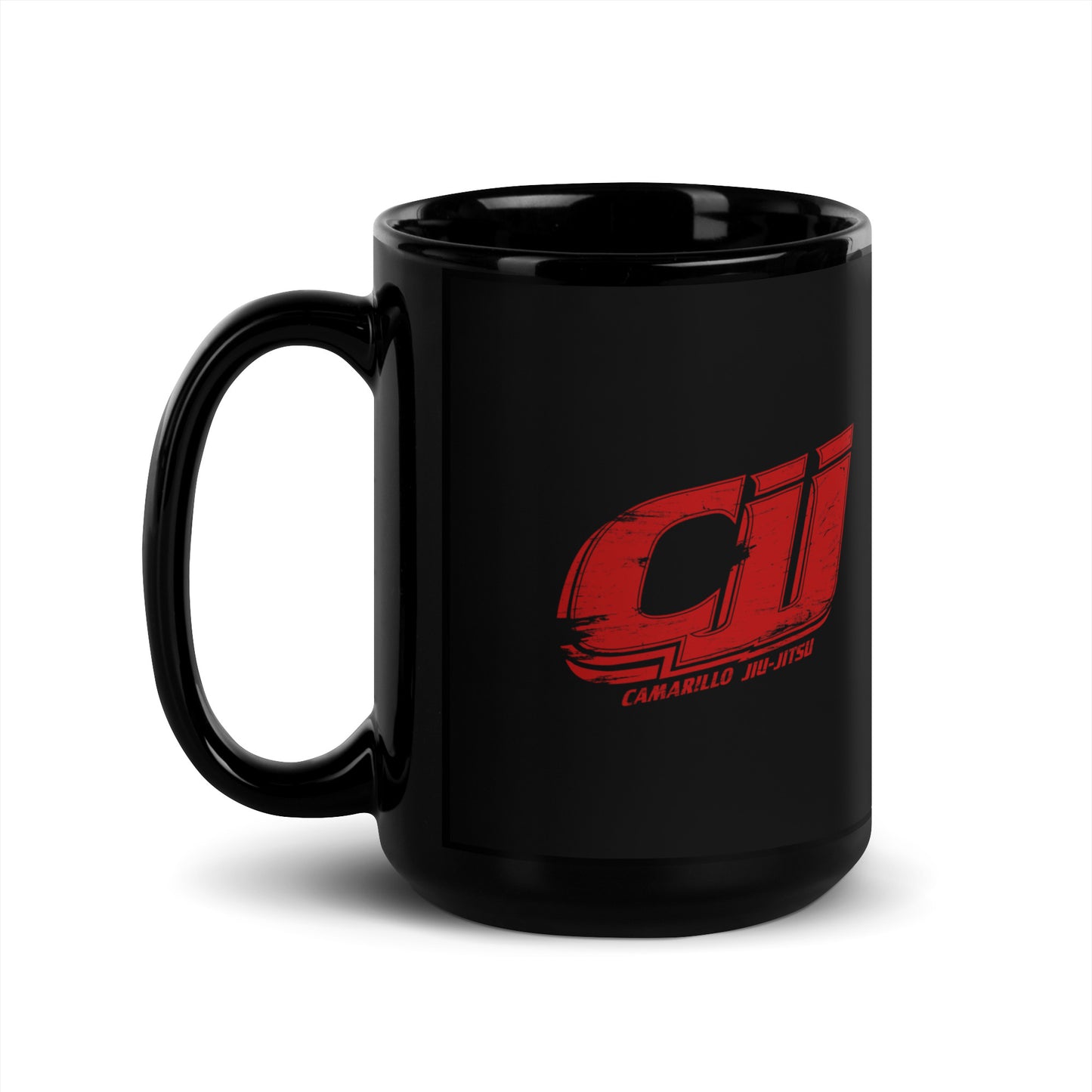 CJJ Black Glossy Mug