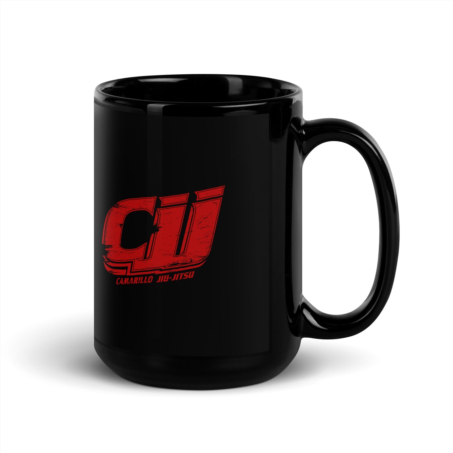 CJJ Black Glossy Mug