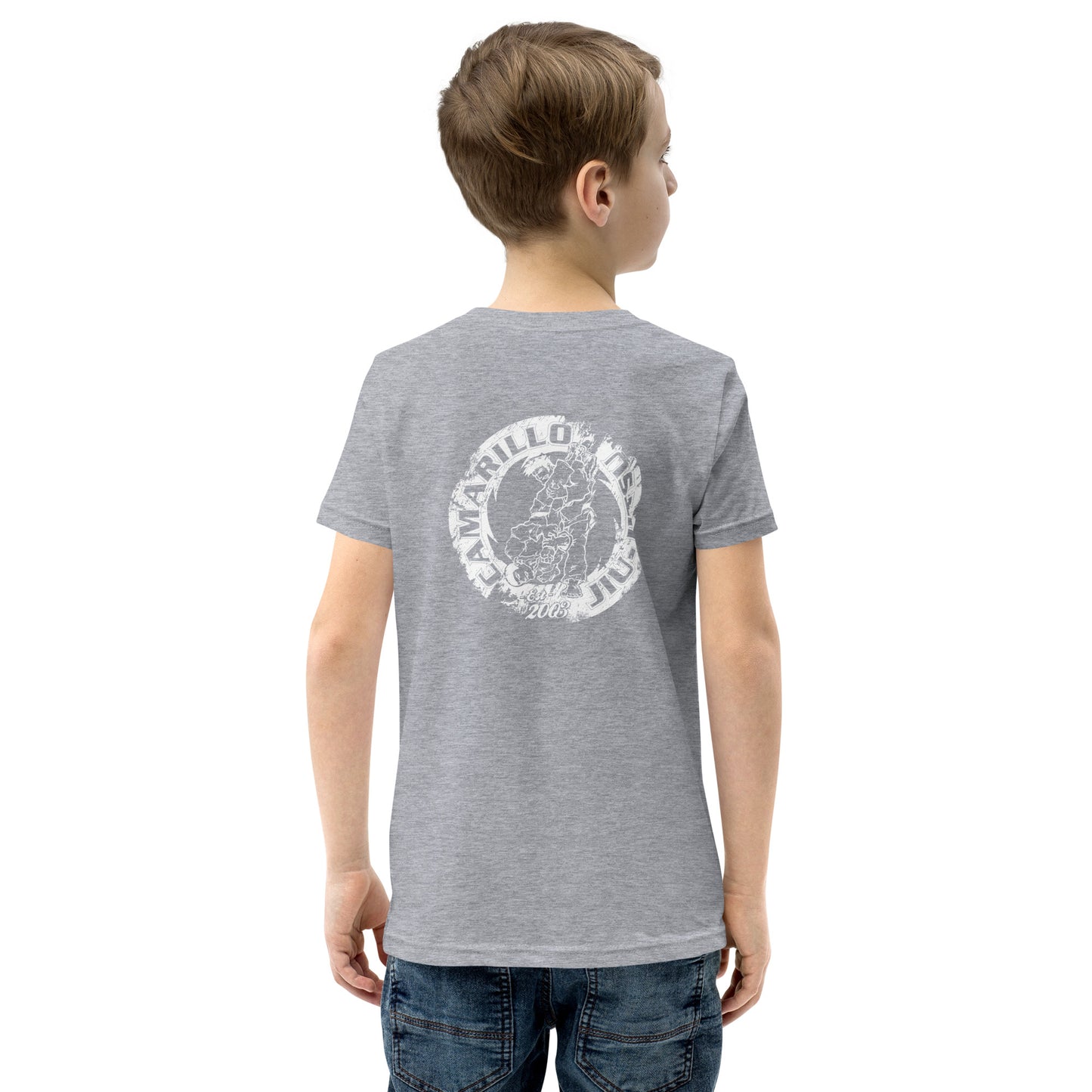 White CJJ Logo - Youth Short Sleeve T-Shirt